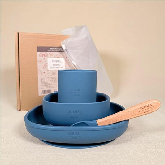 Organic silicone baby tableware, 4 pieces