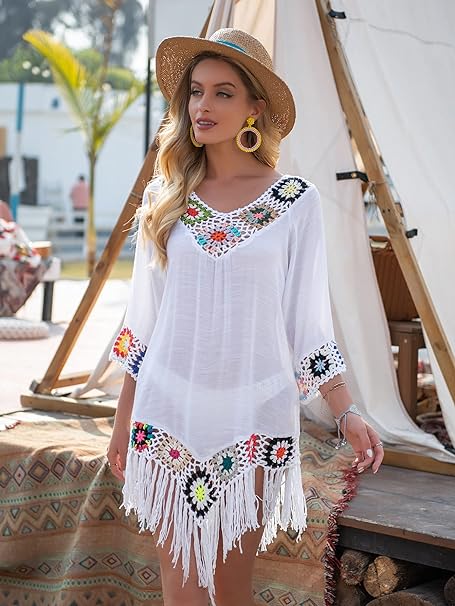 White Bikini Beach Dress