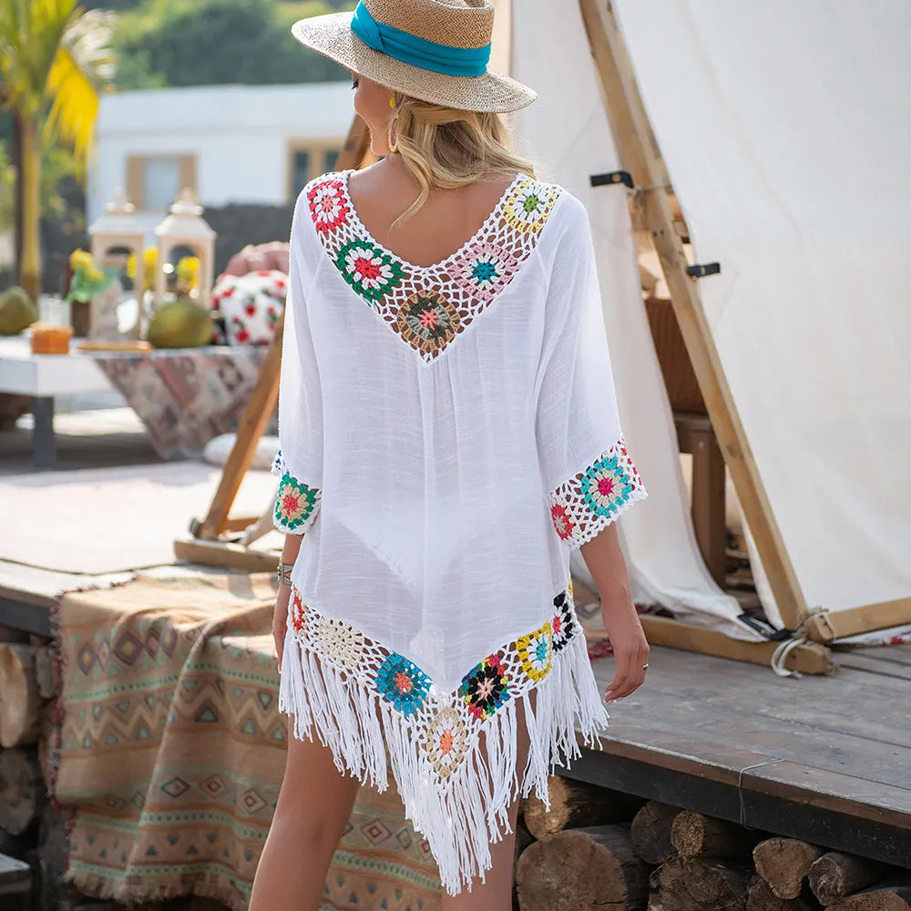 White Bikini Beach Dress