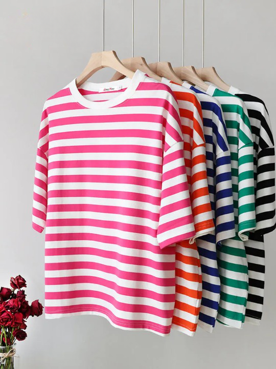 Women's Striped Cotton T-shirt