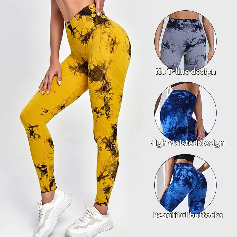 Tie Dye Yoga Sport Pants Leggings Women