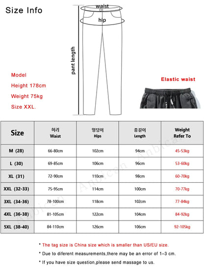 Men Streetwear Denim Jogger Pants