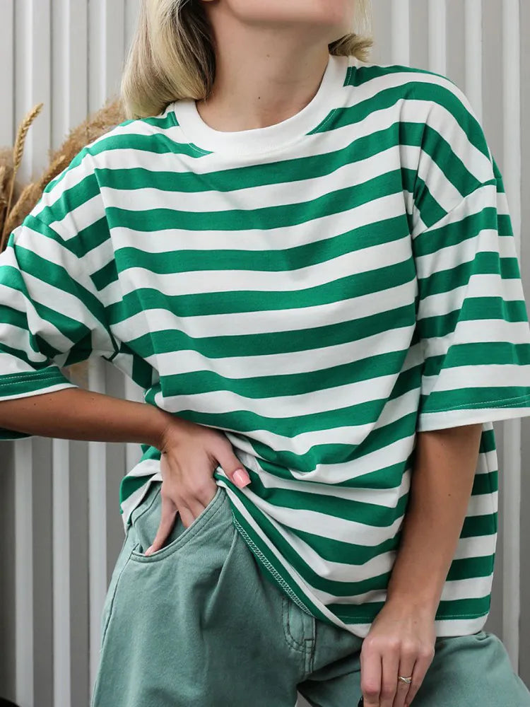 Women's Striped Cotton T-shirt