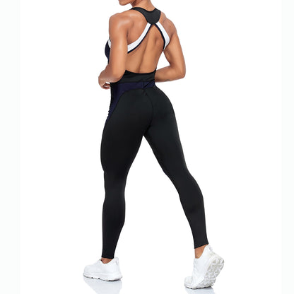 Splicing Yoga Set Fitness Women Jumpsuit