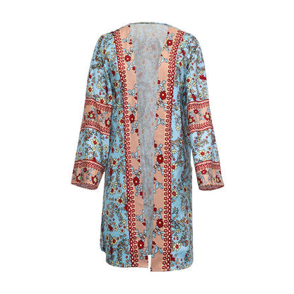 Summer Floral Printed Beach Cover Up Tops